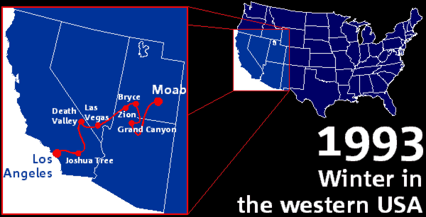 Clickable map of the western USA